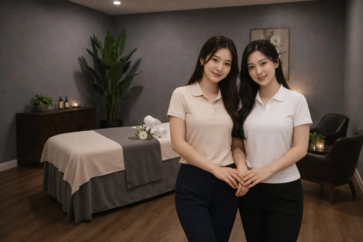 Relaxing back massage session at Susie Oriental Massage Spa in La Habra